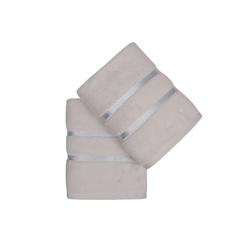 Casa si Gradina - Textile si covoare - Textile baie - Prosoape - Set prosoape de maina, L'essentiel Maison, albastru deschis si gri deschis, 50x90 cm, 100% microcoton, 2 bucati - Infinity.ro