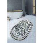 Casa si Gradina - Textile si covoare - Covoare - Covorase baie - Covoras de baie, L'essentiel Maison, bej si verde, 70x120 cm, 100% poliester, antiderapant - Infinity.ro