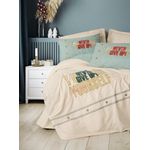 Casa si Gradina - Textile si covoare - Lenjerii de pat - Seturi de lenjerie - Set lenjerie pat single, L'essentiel Maison, bej, 100% bumbac ranforce, 160x220 cm, 129CTN4704 - Infinity.ro