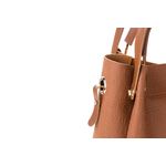 Fashion, accesorii si bijuterii - Femei - Accesorii femei - Genti si rucsacuri femei - Geanta de umar, Lucky Bees, piele sintetica, cafeniu, 36x12x33 cm - Infinity.ro