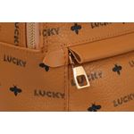 Fashion, accesorii si bijuterii - Femei - Accesorii femei - Genti si rucsacuri femei - Rucsac, Lucky Bees, dama, cafeniu, 24x14x26 cm, piele sintetica - Infinity.ro