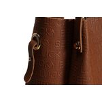 Fashion, accesorii si bijuterii - Femei - Accesorii femei - Genti si rucsacuri femei - Geanta de umar, Lucky Bees, piele sintetica, cafeniu, 36x12x33 cm - Infinity.ro