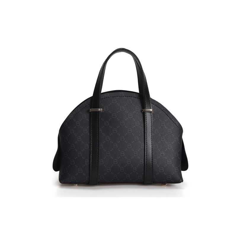 Fashion, accesorii si bijuterii - Femei - Accesorii femei - Genti si rucsacuri femei - Geanta de mana, Lucky Bees, piele polivinilica, negru si gri, 27x10x20 cm - Infinity.ro