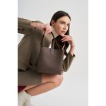 Fashion, accesorii si bijuterii - Femei - Accesorii femei - Genti si rucsacuri femei - Geanta tip bucket, Lucky Bees, dama, maro, 21x14x21 cm, piele sintetica - Infinity.ro