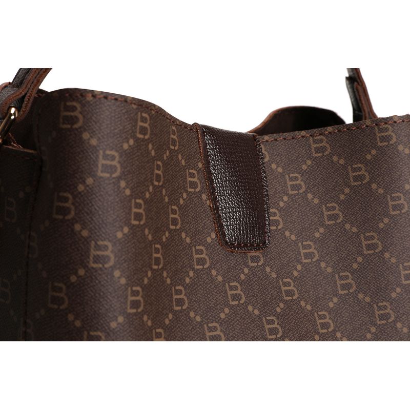 Fashion, accesorii si bijuterii - Femei - Accesorii femei - Genti si rucsacuri femei - Geanta tip bucket, Lucky Bees, dama, maro, 21x14x21 cm, piele sintetica - Infinity.ro