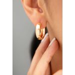 Fashion, accesorii si bijuterii - Femei - Bijuterii femei - Cercei femei - Cercei, Heliophilia, femei, auriu, metal, zircon, diametru 21,4 mm - Infinity.ro