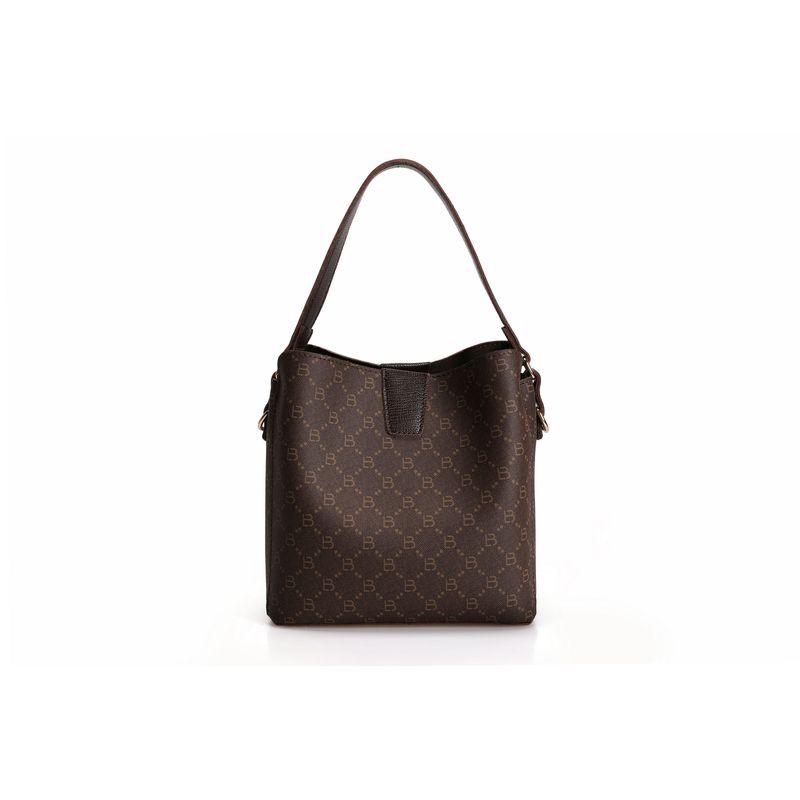 Fashion, accesorii si bijuterii - Femei - Accesorii femei - Genti si rucsacuri femei - Geanta tip bucket, Lucky Bees, dama, maro, 21x14x21 cm, piele sintetica - Infinity.ro