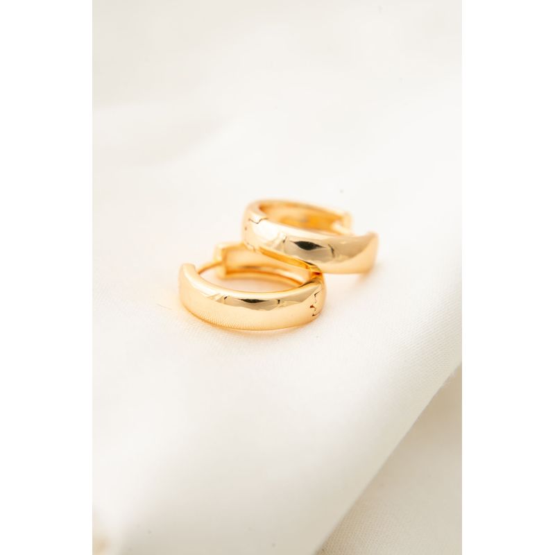 Fashion, accesorii si bijuterii - Femei - Bijuterii femei - Cercei femei - Cercei, Heliophilia, femei, auriu, metal, zircon, diametru 21,4 mm - Infinity.ro