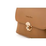 Fashion, accesorii si bijuterii - Femei - Accesorii femei - Genti si rucsacuri femei - Geanta crossbody, Lucky Bees, dama, mustar, 25x9x17 cm, piele polivinilica - Infinity.ro