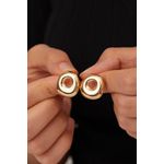 Fashion, accesorii si bijuterii - Femei - Bijuterii femei - Cercei femei - Cercei, Heliophilia, metal, auriu, diametru 19 mm, grosime 4,6 mm - Infinity.ro