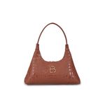 Fashion, accesorii si bijuterii - Femei - Accesorii femei - Genti si rucsacuri femei - Geanta de umar, Lucky Bees, piele ecologica, cafeniu, 37x6x20 cm - Infinity.ro