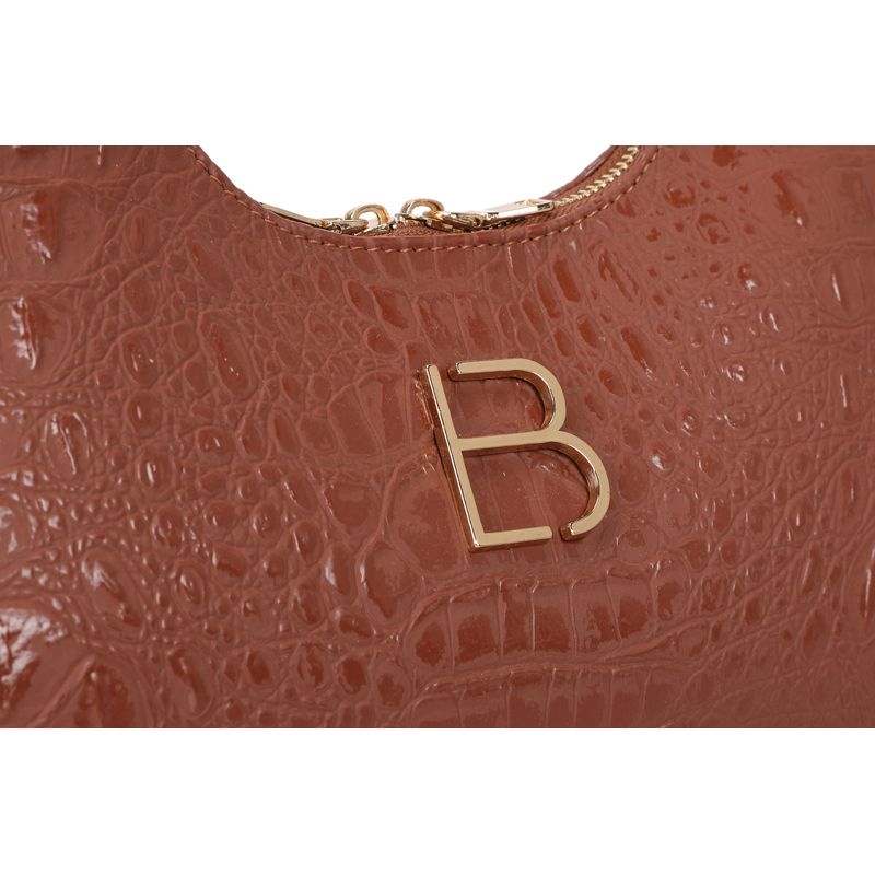 Fashion, accesorii si bijuterii - Femei - Accesorii femei - Genti si rucsacuri femei - Geanta de umar, Lucky Bees, piele ecologica, cafeniu, 37x6x20 cm - Infinity.ro