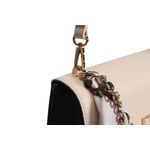 Fashion, accesorii si bijuterii - Femei - Accesorii femei - Genti si rucsacuri femei - Geanta crossbody, Lucky Bees, dama, crem si albastru inchis, 23x10x16 cm, piele polivinilica - Infinity.ro