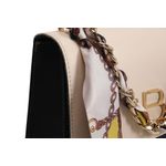 Fashion, accesorii si bijuterii - Femei - Accesorii femei - Genti si rucsacuri femei - Geanta crossbody, Lucky Bees, dama, crem si albastru inchis, 23x10x16 cm, piele polivinilica - Infinity.ro