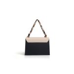 Fashion, accesorii si bijuterii - Femei - Accesorii femei - Genti si rucsacuri femei - Geanta crossbody, Lucky Bees, dama, crem si albastru inchis, 23x10x16 cm, piele polivinilica - Infinity.ro