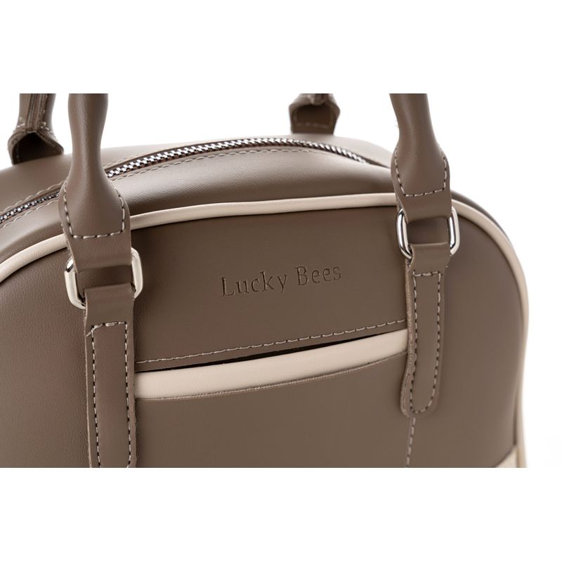 Fashion, accesorii si bijuterii - Femei - Accesorii femei - Genti si rucsacuri femei - Geanta de mana, Lucky Bees, piele polivinilica, nurca inchisa, 25x11x18 cm - Infinity.ro