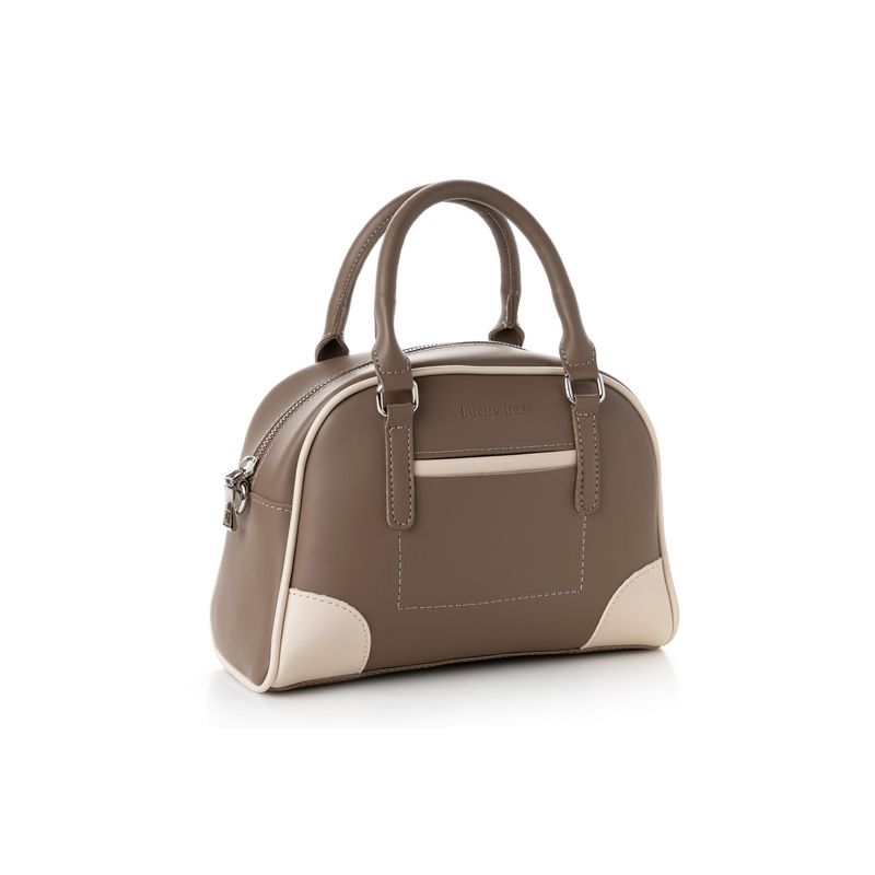 Fashion, accesorii si bijuterii - Femei - Accesorii femei - Genti si rucsacuri femei - Geanta de mana, Lucky Bees, piele polivinilica, nurca inchisa, 25x11x18 cm - Infinity.ro