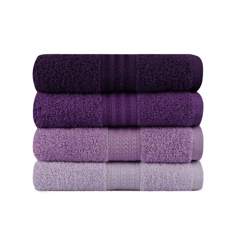Casa si Gradina - Textile si covoare - Textile baie - Prosoape - Set prosoape de mana, L'essentiel Maison, liliac deschis/liliac/mov/mov inchis, 50x90 cm, 100% bumbac, 4 bucati - Infinity.ro