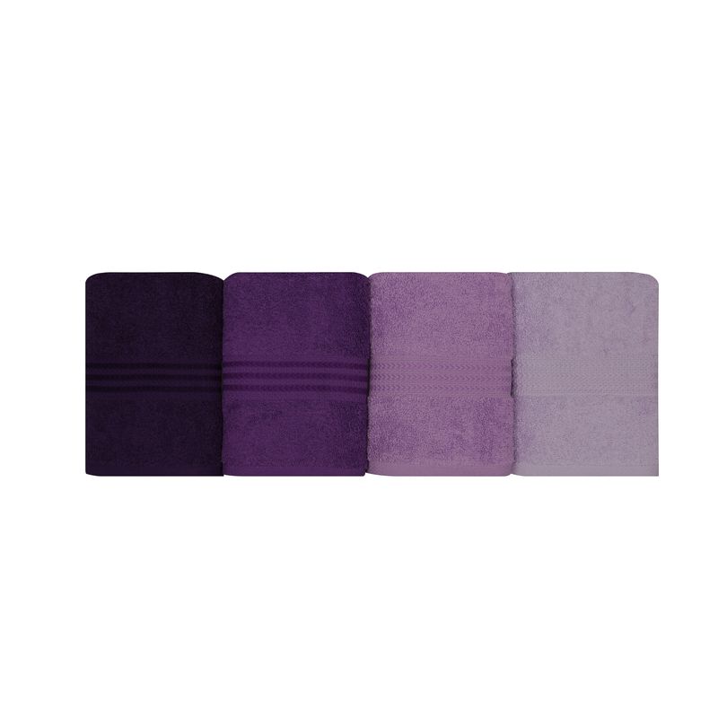 Casa si Gradina - Textile si covoare - Textile baie - Prosoape - Set prosoape de mana, L'essentiel Maison, liliac deschis/liliac/mov/mov inchis, 50x90 cm, 100% bumbac, 4 bucati - Infinity.ro
