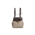 Fashion, accesorii si bijuterii - Femei - Accesorii femei - Genti si rucsacuri femei - Rucsac, Lucky Bees, dama, crem şi maro, 20x10x23 cm, piele polivinilica - Infinity.ro