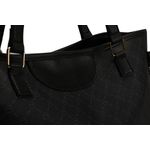 Fashion, accesorii si bijuterii - Femei - Accesorii femei - Genti si rucsacuri femei - Geanta tote, Lucky Bees, dama, negru gri, 37x15x28 cm, piele sintetica - Infinity.ro