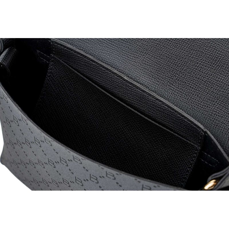 Fashion, accesorii si bijuterii - Femei - Accesorii femei - Genti si rucsacuri femei - Geanta crossbody, Lucky Bees, dama, negru si gri, 25x9x17 cm, piele polivinilica - Infinity.ro