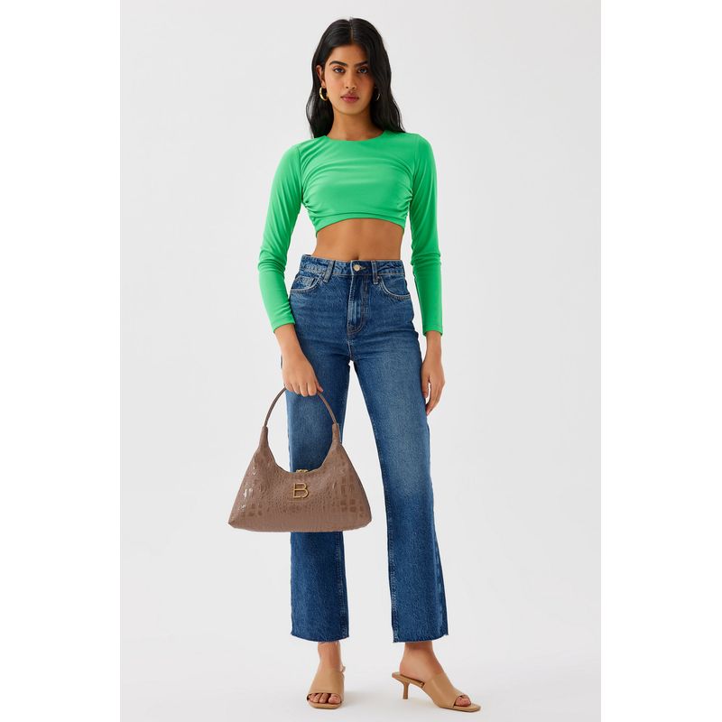 Fashion, accesorii si bijuterii - Femei - Accesorii femei - Genti si rucsacuri femei - Geanta de umar, Lucky Bees, dama, mink, 37x6x20 cm, piele sintetica - Infinity.ro