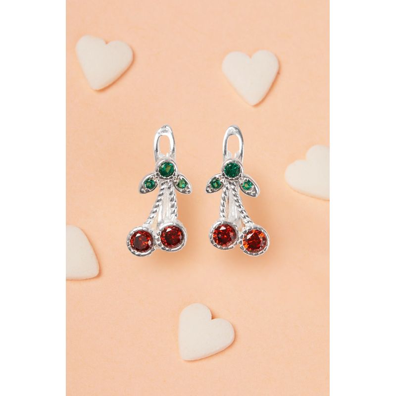 Fashion, accesorii si bijuterii - Femei - Bijuterii femei - Cercei femei - Cercei, Heliophilia, femei, argint 925, verde, rosu, argintiu - Infinity.ro