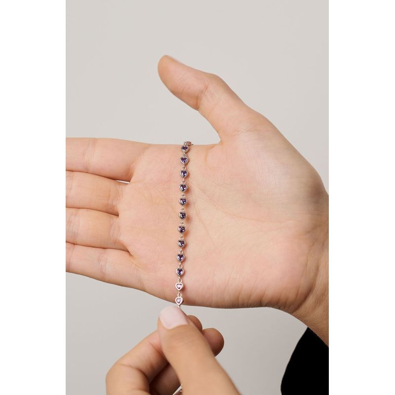 Fashion, accesorii si bijuterii - Femei - Bijuterii femei - Bratari femei - Bratara, Heliophilia, argint 925, mov, unica, 757ELS1600 - Infinity.ro