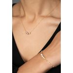 Fashion, accesorii si bijuterii - Femei - Bijuterii femei - Coliere femei - Set colier si bratara, Heliophilia, argint 925, rose gold, colier 43 cm, bratara 20 cm - Infinity.ro