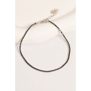 Bratara, Heliophilia, argint 925, negru, marime universala