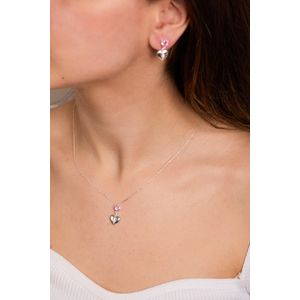 Set colier si cercei, Heliophilia, argint 925, argintiu, marime universala, 757ELS2523