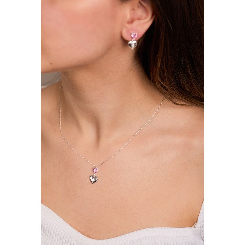 Fashion, accesorii si bijuterii - Femei - Bijuterii femei - Coliere femei - Set colier si cercei, Heliophilia, argint 925, argintiu, marime universala, 757ELS2523 - Infinity.ro