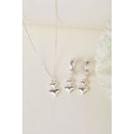 Fashion, accesorii si bijuterii - Femei - Bijuterii femei - Coliere femei - Set colier si cercei, Heliophilia, argint 925, argintiu, marime universala, 757ELS2515 - Infinity.ro