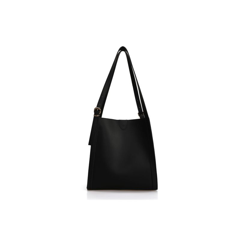 Fashion, accesorii si bijuterii - Femei - Accesorii femei - Genti si rucsacuri femei - Geanta tote, Lucky Bees, piele polivinilica, negru, 28x10x31 cm - Infinity.ro