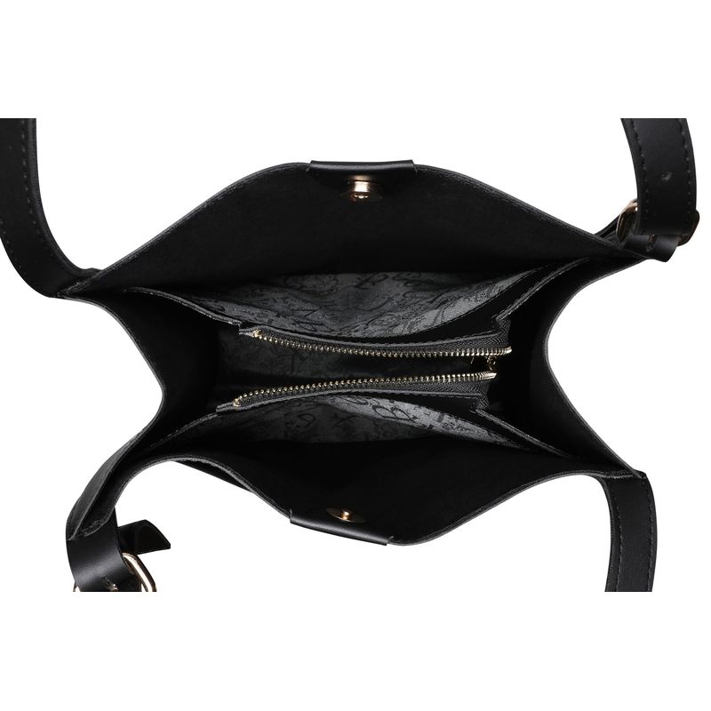 Fashion, accesorii si bijuterii - Femei - Accesorii femei - Genti si rucsacuri femei - Geanta tote, Lucky Bees, piele polivinilica, negru, 28x10x31 cm - Infinity.ro
