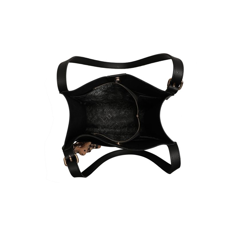 Fashion, accesorii si bijuterii - Femei - Accesorii femei - Genti si rucsacuri femei - Geanta tote, Lucky Bees, piele polivinilica, negru, 28x10x31 cm - Infinity.ro