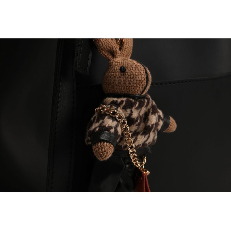 Fashion, accesorii si bijuterii - Femei - Accesorii femei - Genti si rucsacuri femei - Geanta tote, Lucky Bees, piele polivinilica, negru, 28x10x31 cm - Infinity.ro
