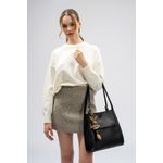Fashion, accesorii si bijuterii - Femei - Accesorii femei - Genti si rucsacuri femei - Geanta tote, Lucky Bees, piele polivinilica, negru, 28x10x31 cm - Infinity.ro