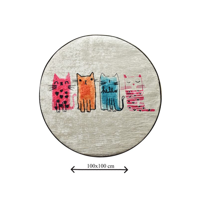 Casa si Gradina - Textile si covoare - Covoare - Covorase baie - Covoras de baie, L'essentiel Maison, multicolor, diametru 100 cm, 100% poliester, antiderapant, 359CHL4136 - Infinity.ro