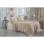 Casa si Gradina - Textile si covoare - Pături și cuverturi - Cuverturi - Cuvertura de pat dubla, L'essentiel Maison, cappuccino, 220x240 cm, 100% bumbac - Infinity.ro