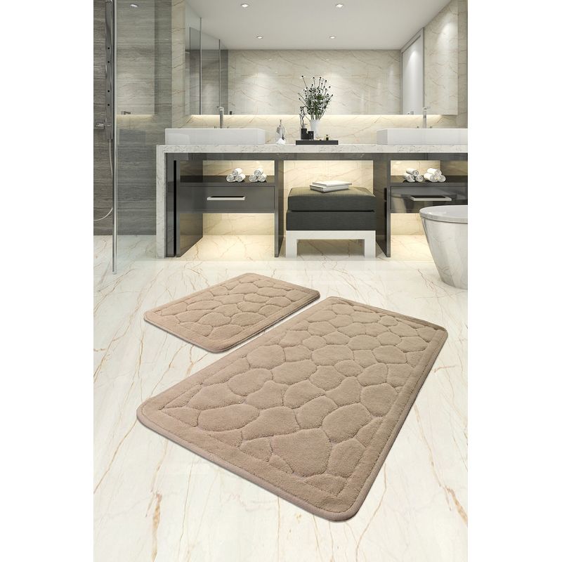 Casa si Gradina - Textile si covoare - Covoare - Covorase baie - Set covorase de baie, L'essentiel Maison, multicolor, 50x60 cm si 60x100 cm, 100% bumbac, antiderapant, 359CHL1555 - Infinity.ro