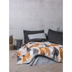 Casa si Gradina - Textile si covoare - Lenjerii de pat - Seturi de lenjerie - Set lenjerie de pat dubla, L'essentiel Maison, gri, 200x220 cm, 100% bumbac ranforce, 129CTN4490 - Infinity.ro
