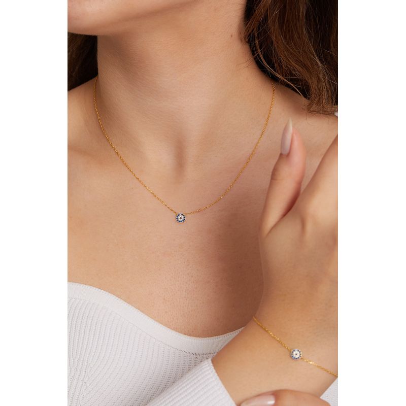 Fashion, accesorii si bijuterii - Femei - Bijuterii femei - Coliere femei - Set colier si bratara, Heliophilia, argint 925, auriu, marime universala, 757ELS2539 - Infinity.ro