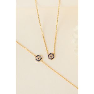 Set colier si bratara, Heliophilia, argint 925, auriu, marime universala, 757ELS2539