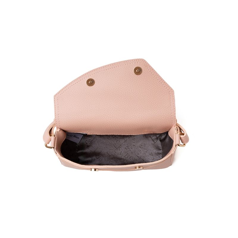 Fashion, accesorii si bijuterii - Femei - Accesorii femei - Genti si rucsacuri femei - Geanta de umar, Lucky Bees, dama, pulbere, 28x10x17 cm, piele polivinilica - Infinity.ro