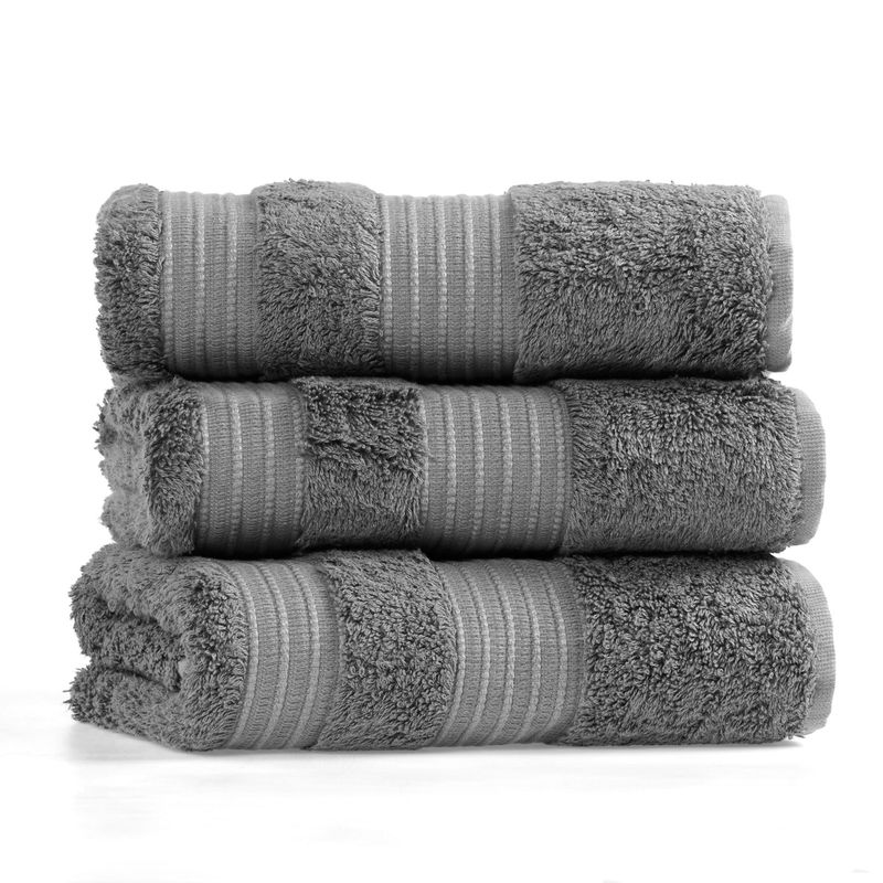 Casa si Gradina - Textile si covoare - Textile baie - Prosoape - Prosop de baie, L'essentiel Maison, gri inchis, 100x180 cm, 60% bumbac 40% bambus - Infinity.ro