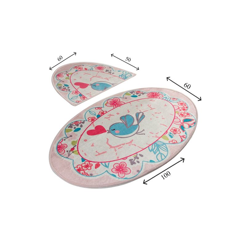 Casa si Gradina - Textile si covoare - Covoare - Covorase baie - Set covorase de baie, L'essentiel Maison, multicolor, 50x60 cm si 60x100 cm, 100% poliester, antiderapant, 359CHL2112 - Infinity.ro