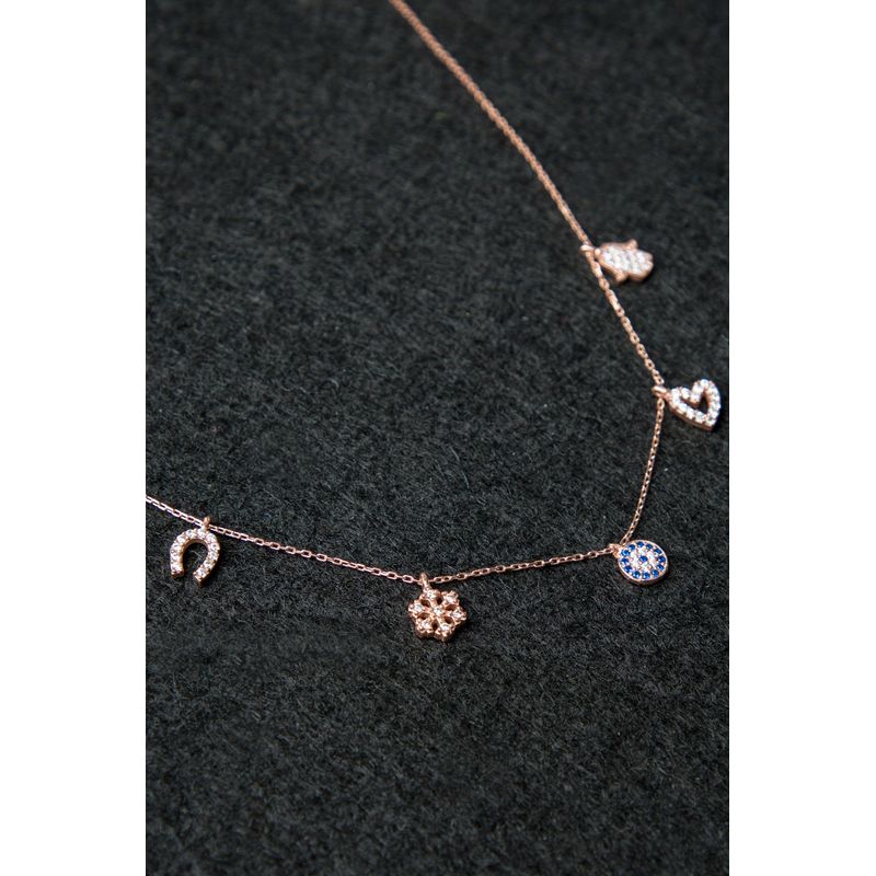 Fashion, accesorii si bijuterii - Femei - Bijuterii femei - Coliere femei - Colier, Heliophilia, argint 925, multicolor, zirconiu, 43 cm, 938ELS5511 - Infinity.ro