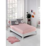 Casa si Gradina - Textile si covoare - Lenjerii de pat - Seturi de lenjerie - Set lenjerie de pat o persoana, L'essentiel Maison, gri alb roz maro, 100x200+20 cm, 65% bumbac 35% poliester - Infinity.ro